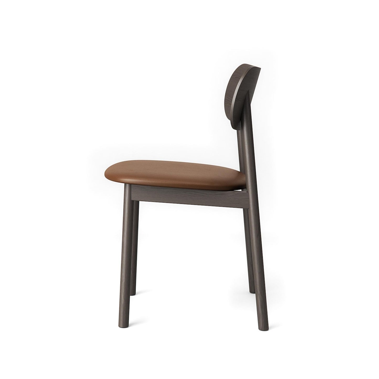 Decotique Elephant Dining Chair Dark Oak/Brown Leather