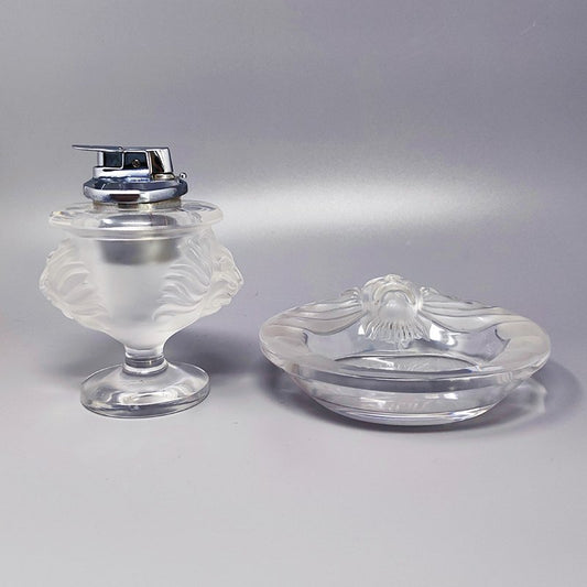 Smoking Set by Lalique, France, 1970s, Set of 2