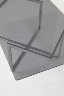 Smoking Table in Glass and Steel by Vittorio Introini-RCE-1219495