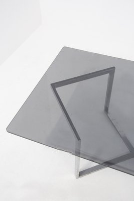 Smoking Table in Glass and Steel by Vittorio Introini-RCE-1219495