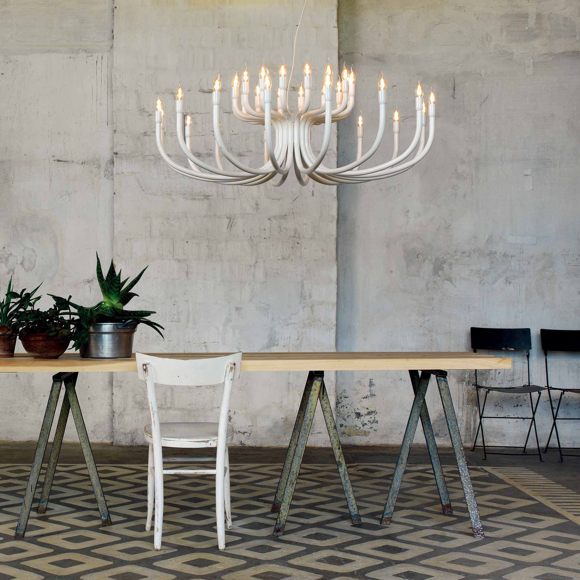 Snoob - Aluminium Pendant Lamp by Karman #Ø130 x H45 cm / White