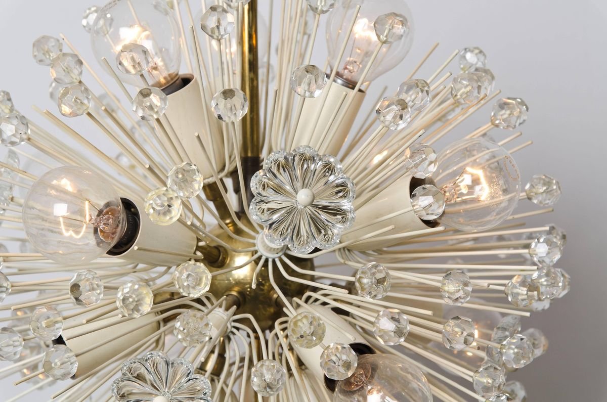 Snowball Orbit Sputnik Chandelier by Emil Stejnar