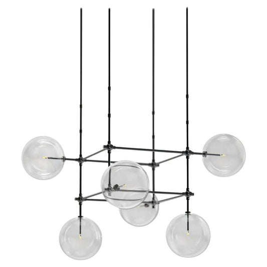 Soap 6 DT Black Gunmetal Hanging Light by Schwung