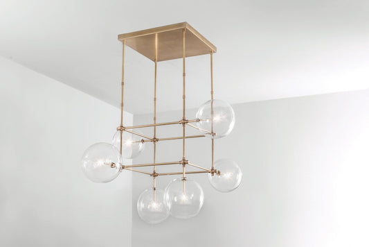 Soap 6 Dt Brass Chandelier by Schwung