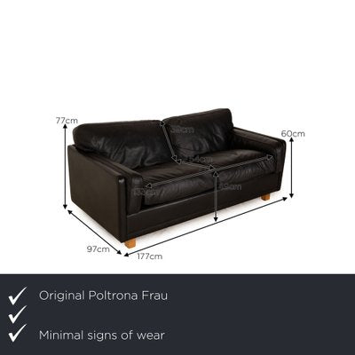 Socrates 2-Seater Sofa in Black Leather from Poltrona Frau-RQW-1748393