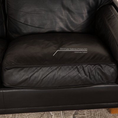 Socrates 2-Seater Sofa in Black Leather from Poltrona Frau-RQW-1748393