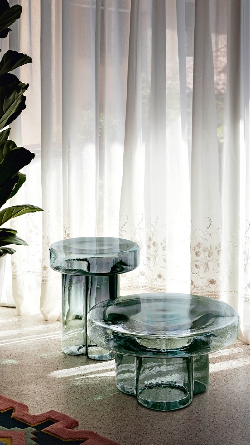 Soda side table, petrol green