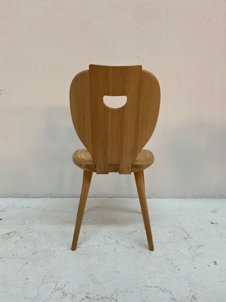 Sörgården Chairs in Pine by Carl Malmsten for Svensk Fur, 1950s, Set of 4