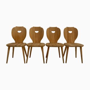 Sörgården Chairs in Pine by Carl Malmsten for Svensk Fur, 1950s, Set of 4-QVY-1756625