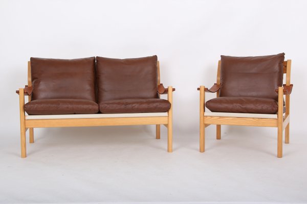 Sofa and Armchair by Poul Cadovius for Cado, 1970s, Set of 2-DQ-952090