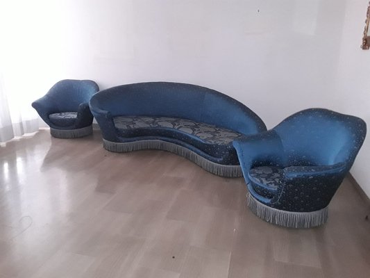 Sofa and Armchairs by Federico Munari, 1950s, Set of 3-OLY-1725690