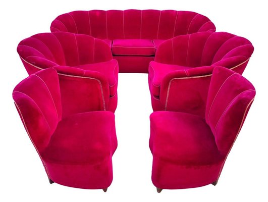 Sofa and Armchairs by Gio Ponti for Casa & Giardino, 1940s, Set of 5-FIP-1431166