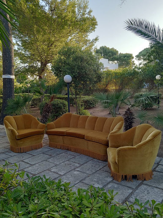 Sofa and Armchairs in the style of Gio Ponti from Isa Bergamo, 1960s, Set of 3