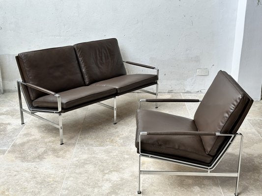 Sofa and Chair Pk6720 by Preben Fabricius & Jørgen Kastholm for Kill International, 1960, Set of 2-BHM-2035592