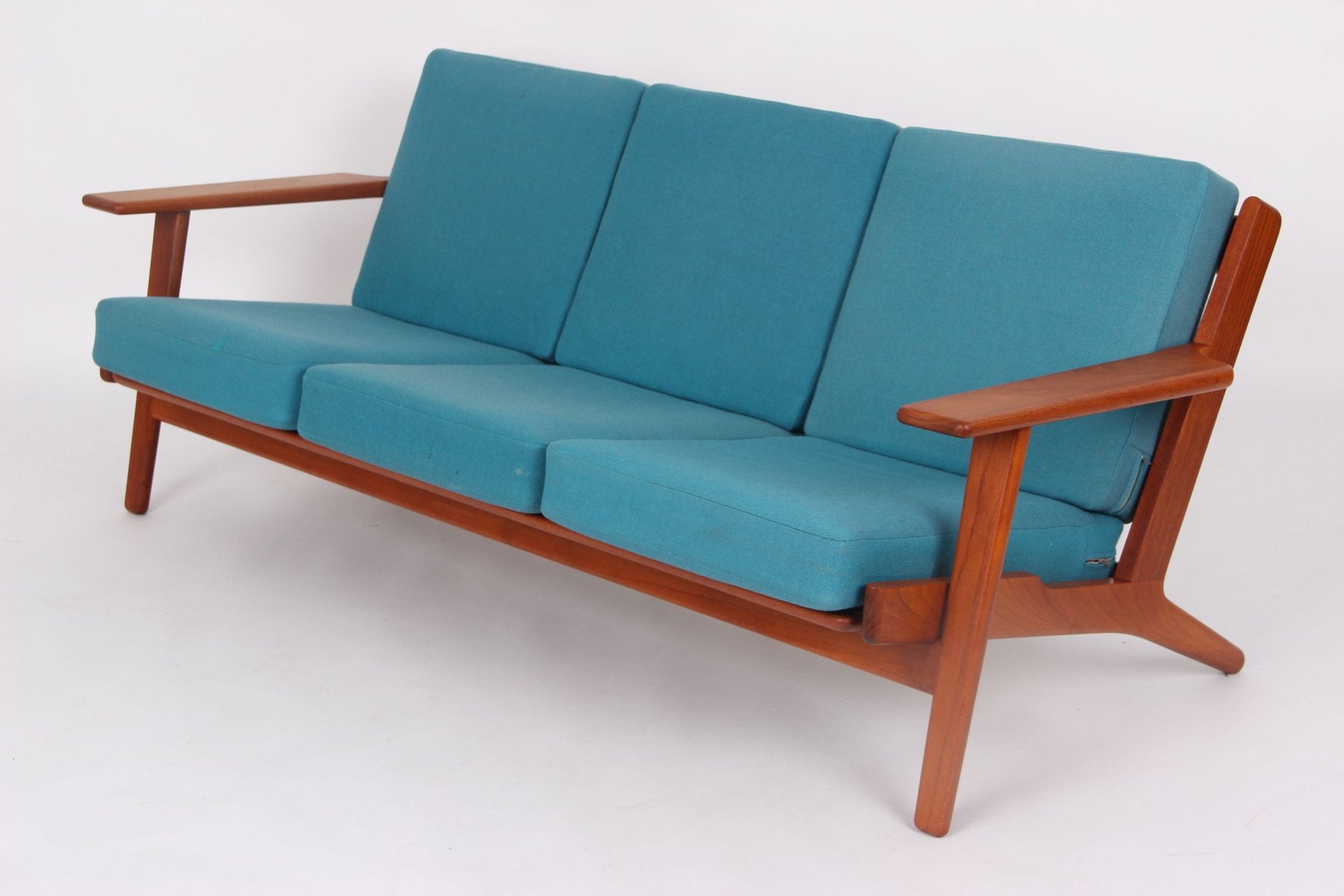 Sofa and Teak Armchairs by Hans J. Wegner for Getama, 1960s, Set of 3