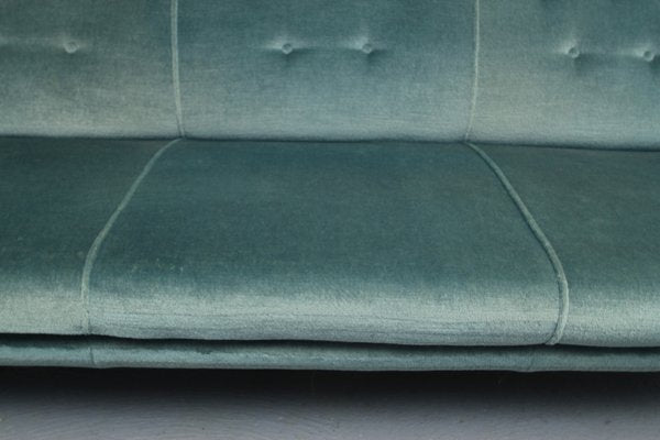 Sofa in Blue Velour, 1950s-PF-1369459