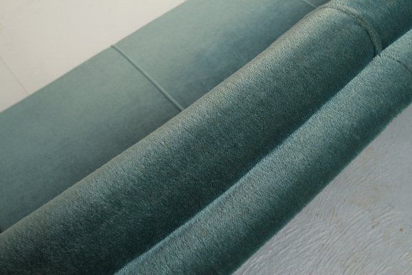 Sofa in Blue Velour, 1950s-PF-1369459