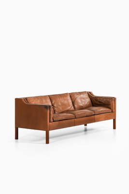 Sofa in Teak and Original Leather Model 2213 attributed to Børge Mogensen, 1963-SC-2020803