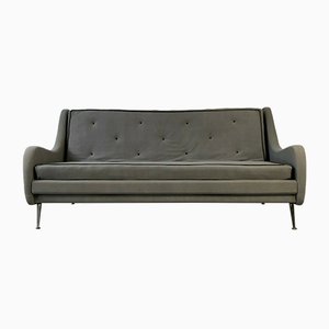 Sofa with Grey Felt, France, 1950s-NLF-960879