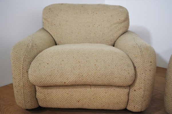 Sofas and Armchair in Wool from Busnelli, 1970s, Set of 3-KNM-1047182