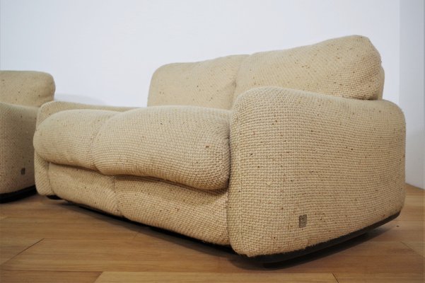 Sofas and Armchair in Wool from Busnelli, 1970s, Set of 3-KNM-1047182