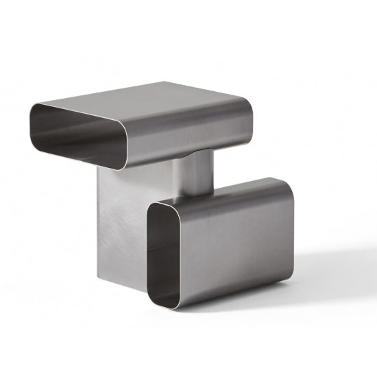 Soft Corners Side Table by Cassina #Brushed Stainless Steel