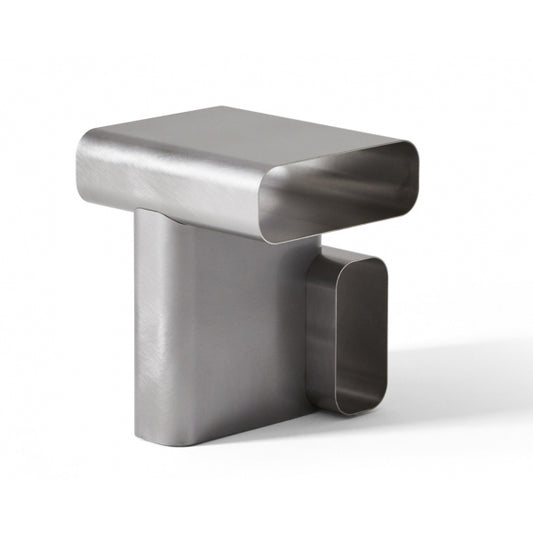 Soft Corners Side Table by Cassina #Brushed Stainless Steel