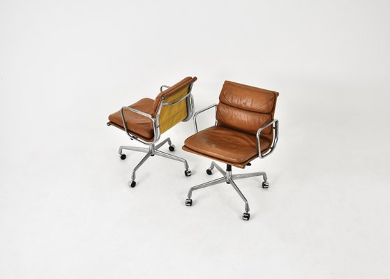 Soft Pad Chairs by Charles and Ray Eames for Herman Miller, 1970s, Set of 2-HFM-2034730