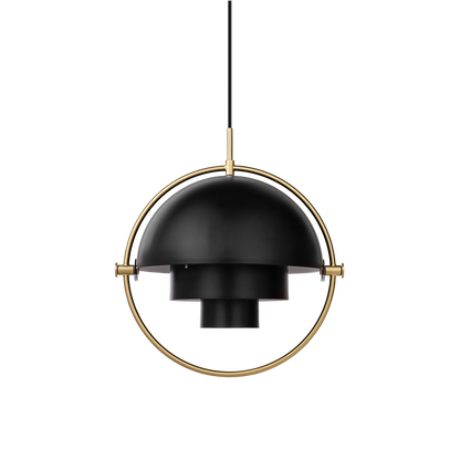 Multi-Lite Pendant Lamp by Gubi #Large/Soft Black Semi Matt/Brass