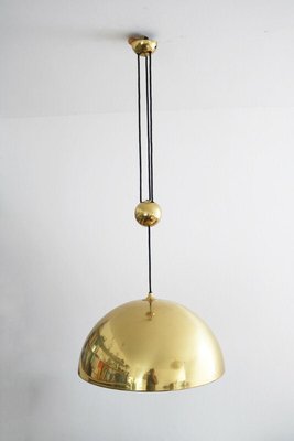 Solan Pendant Light Counterweight Lamp Brass Rar by Florian Schulz, 1970s-FJP-1729849