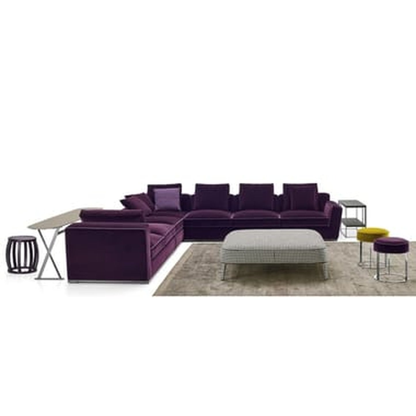 SOLATIUM - Corner sectional fabric sofa