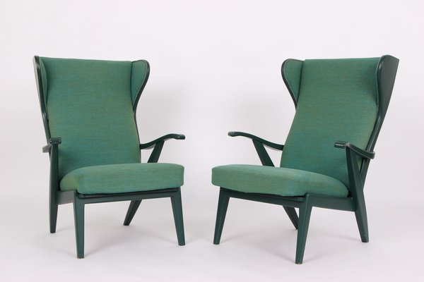 Solid Ash Wingback Chairs from Søren Willadsen Møbelfabrik, Denmark, 1940-1950, Set of 2-DQ-1404672