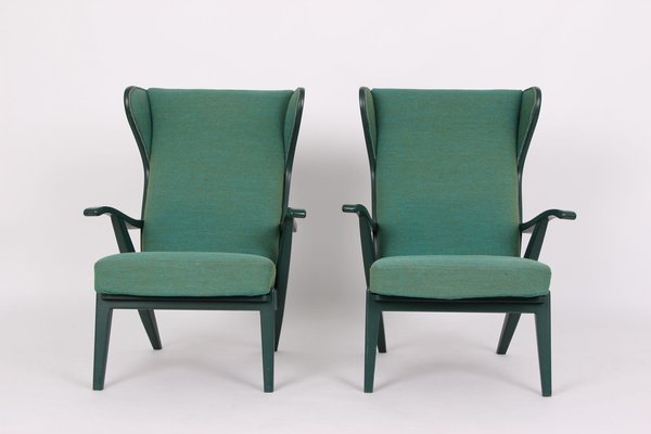 Solid Ash Wingback Chairs from Søren Willadsen Møbelfabrik, Denmark, 1940-1950, Set of 2-DQ-1404672