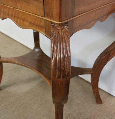 Solid Blonde Walnut Worktable, Late 19th Century-RVK-1020471