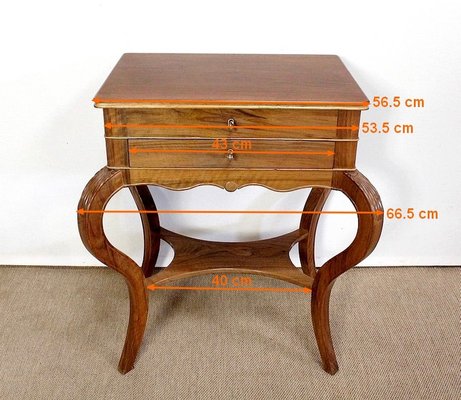 Solid Blonde Walnut Worktable, Late 19th Century-RVK-1020471