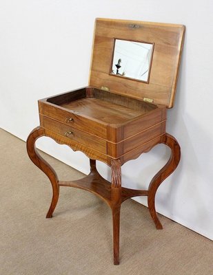 Solid Blonde Walnut Worktable, Late 19th Century-RVK-1020471