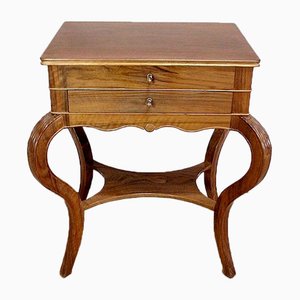 Solid Blonde Walnut Worktable, Late 19th Century-RVK-1020471