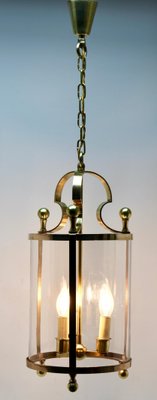 Solid Brass and Glass Lantern or Pendant Lamp by Gaetano Sciolari-MJY-1148859