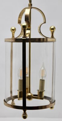 Solid Brass and Glass Lantern or Pendant Lamp by Gaetano Sciolari-MJY-1148859