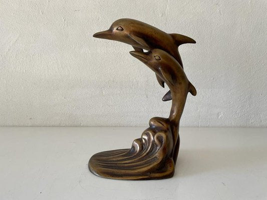 Solid Brass Dolphin Figurine, Germany, 1970s-RDS-1255024