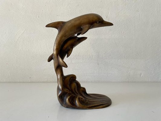 Solid Brass Dolphin Figurine, Germany, 1970s-RDS-1255024