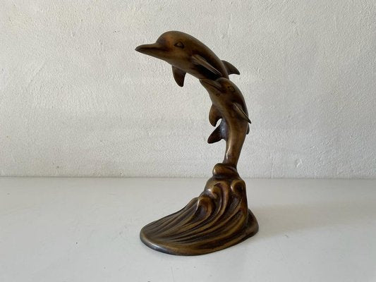 Solid Brass Dolphin Figurine, Germany, 1970s-RDS-1255024