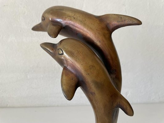 Solid Brass Dolphin Figurine, Germany, 1970s-RDS-1255024