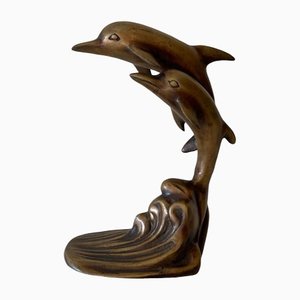 Solid Brass Dolphin Figurine, Germany, 1970s-RDS-1255024