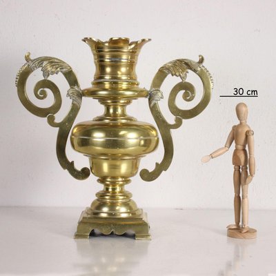 Solid Brass Gilt Vase-VMM-1287220