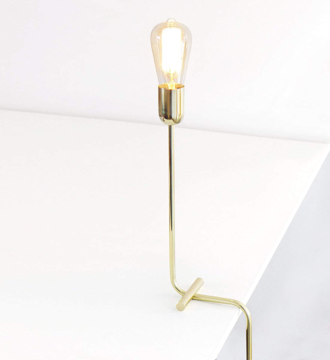 Solid Brass Modern Desk Light from Balance Lamp