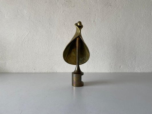 Solid Brass & Swakara Living Fashion Award Sculpture, Denmark, 1980s-RDS-1146553