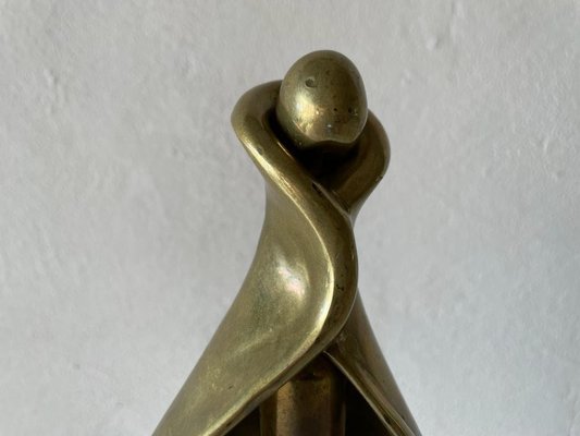 Solid Brass & Swakara Living Fashion Award Sculpture, Denmark, 1980s-RDS-1146553