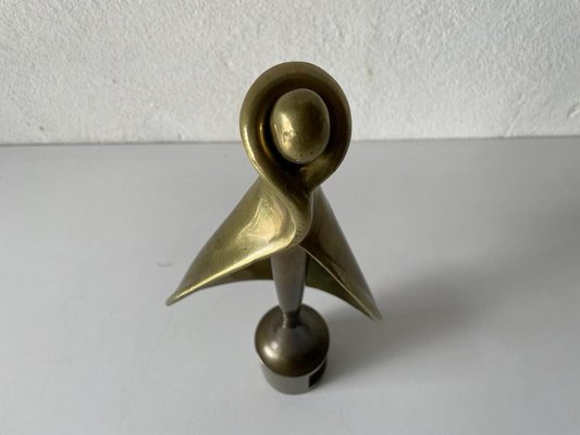 Solid Brass & Swakara Living Fashion Award Sculpture, Denmark, 1980s-RDS-1146553