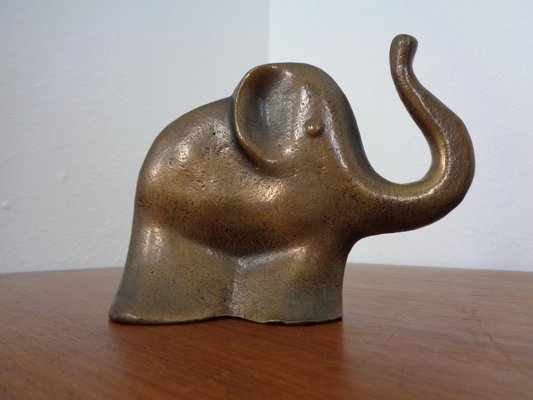 Solid Bronze Elephant, 1960s-RDW-1345382